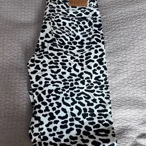 Vintage Gucci Mens Monochrome Animal Print Jean